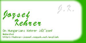 jozsef kehrer business card